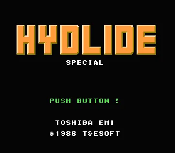 Hydlide Special (Japan) screen shot title